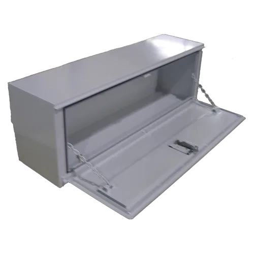 US48C – RKI Tool Box, Side Mount Single Lid Powder Coated White Steel 48 Inch Length x 16-1/2 Inch Height x 12-1/2 In...